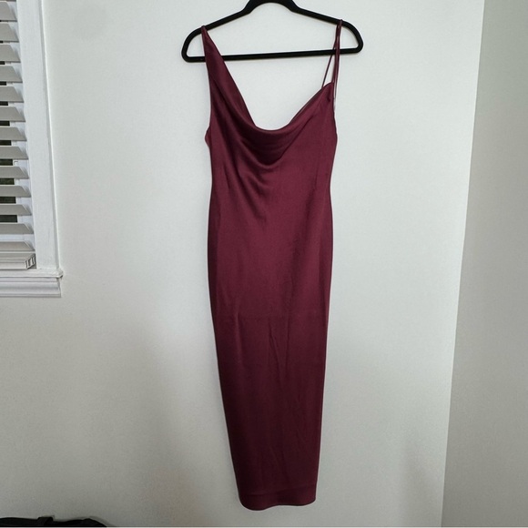NWT BHLDN SATIN CHARMEUSE backless MIDI DRESS Dark Berry ⭐️ - Picture 6 of 10